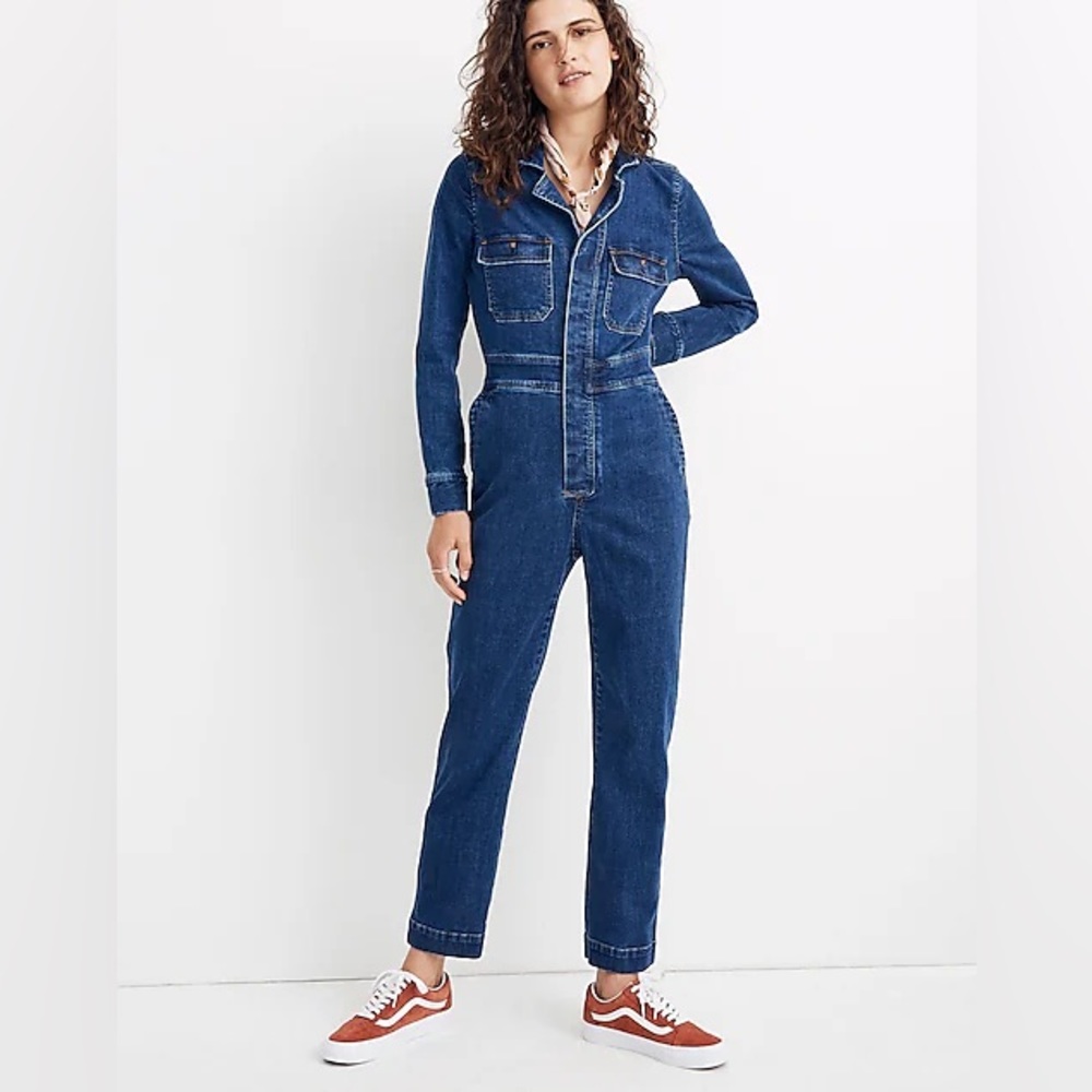 Madewell, XS, Slim denim coveralls, stretchy